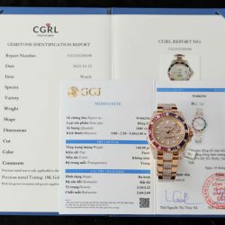 Đồng Hồ Rolex GMT-Master II 126755 SARU-DIAO Bọc Vàng Độ Moissanite Sapphire 40mm (2)