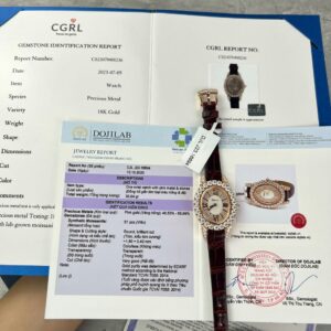 Đồng Hồ Chopard Đính Kim Cương Moissanite Siêu Cấp RoseGold 34mm (4)