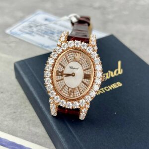Đồng Hồ Chopard Đính Kim Cương Moissanite Siêu Cấp RoseGold 34mm (4)
