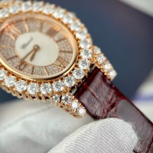 Đồng Hồ Chopard Đính Kim Cương Moissanite Siêu Cấp RoseGold 34mm (4)