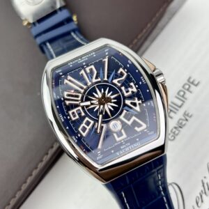 Đồng Hồ Franck Muller V45 Màu Xanh Dương Replica Nhà Máy ABF 45mm (1)