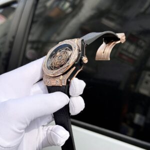 Đồng Hồ Hublot Big Bang Sang Bleu King Gold Replica 11 Đính Đá 44mm (2)