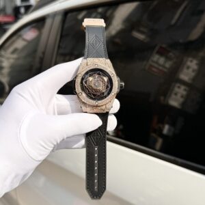 Đồng Hồ Hublot Big Bang Sang Bleu King Gold Replica 11 Đính Đá 44mm (2)