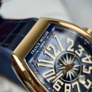 Đồng Hồ Nam Franck Muller V45 Màu Xanh Dương Vỏ Vàng Hồng 45mm (8)