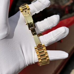 Đồng Hồ Rolex Day-Date Bọc Vàng Thật Đính Moissanite Bản Nặng 40mm (4)