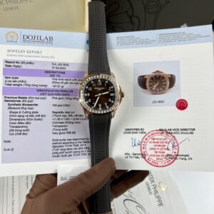 Đồng Hồ Chế Tác Patek Philippe Aquanaut 5167R Bọc Vàng Độ Moissanite 40mm (10)