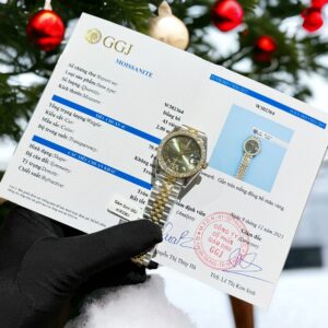 Đồng Hồ Rolex DateJust Độ Kim Cương Moissanite Replica 11 Mặt Xám 31mm (3)