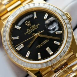 Đồng Hồ Rolex Day-Date 228238 Bọc Vàng 18K Độ Viền Moissanite GM 40mm (2)