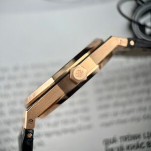 Đồng Hồ Audemars Piguet Royal Oak 15500OR Bọc Vàng Hồng Dây Da Đen 41mm (9)