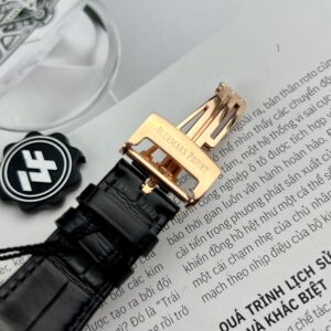 Đồng Hồ Audemars Piguet Royal Oak 15500OR Bọc Vàng Hồng Dây Da Đen 41mm (9)