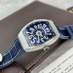 Đồng Hồ Franck Muller V32 Nữ Màu Xanh Dương Đính Đá Nhà Máy ABF 36mm (8)