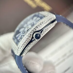 Đồng Hồ Franck Muller V32 Nữ Màu Xanh Dương Đính Đá Nhà Máy ABF 36mm (8)