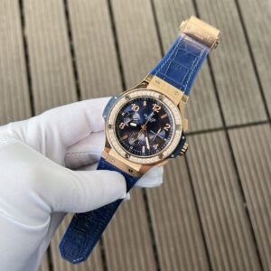 Đồng Hồ Hublot Big Bang Chronograph King Gold Màu Xanh Blue 44mm (6)