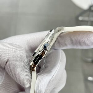 Đồng Hồ Hublot Dây Cao Su Màu Trắng Fake 11 Máy Thụy Sỹ 38mm