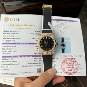 Đồng Hồ Hublot Orlinski King Gold Đính Full Kim Cương Tự Nhiên Replica 11 40mm (2)