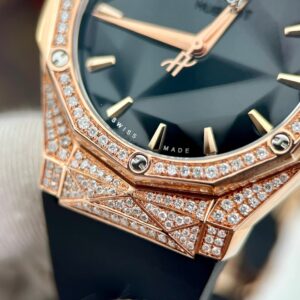 Đồng Hồ Hublot Orlinski King Gold Đính Full Kim Cương Tự Nhiên Replica 11 40mm (2)