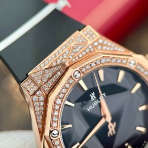 Đồng Hồ Hublot Orlinski King Gold Đính Full Kim Cương Tự Nhiên Replica 11 40mm (2)
