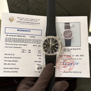 Đồng Hồ Patek Philippe Aquanaut 5167 Rep 11 Độ Moissanite Baguette 40mm (1)