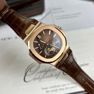 Đồng Hồ Patek Philippe Nautilus 5712R Mặt Chocolate Bọc Vàng Replica 11 40mm (2)