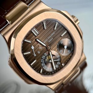 Đồng Hồ Patek Philippe Nautilus 5712R Mặt Chocolate Bọc Vàng Replica 11 40mm (2)