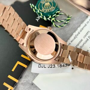 Đồng Hồ Rolex DateJust Bọc Vàng Đính Moissanite Mặt Chocolate 31mm (10)