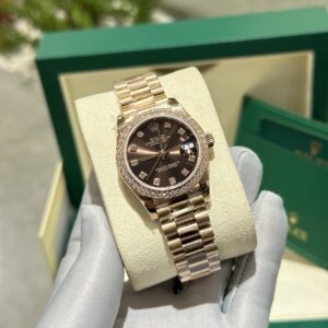 Đồng Hồ Rolex DateJust Fake Mặt Chocolate Dây Oyster BP Factory 31mm (5)