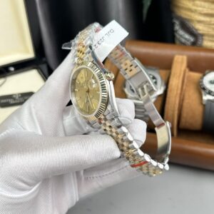 Đồng Hồ Rolex DateJust Replica 11 Cọc Số Da Quang Bọc Vàng 18k GMF 41mm (5)