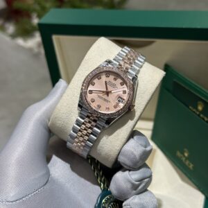 Đồng Hồ Rolex DateJust nữ Fake Cao Cấp Mặt Sunburt Dây Jubilee 31mm (5)