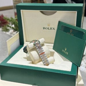 Đồng Hồ Rolex DateJust nữ Fake Cao Cấp Mặt Sunburt Dây Jubilee 31mm (5)