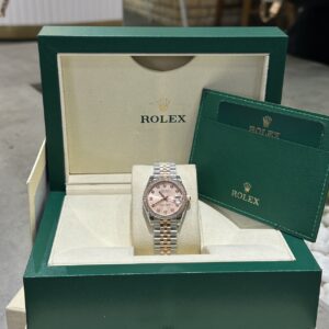 Đồng Hồ Rolex DateJust nữ Fake Cao Cấp Mặt Sunburt Dây Jubilee 31mm (5)