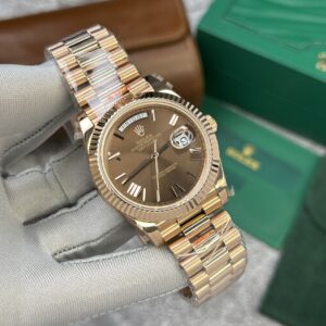 Đồng Hồ Rolex Day-Date 228235 Rose Gold Mặt Chocolate Rep 11 V2 GMF 40mm (2)