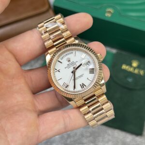 Đồng Hồ Rolex Day-Date 228235 Rose Gold Rep 11 Mặt Trắng V2 GM Factory 40mm (2)