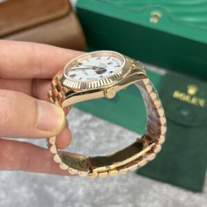 Đồng Hồ Rolex Day-Date 228235 Rose Gold Rep 11 Mặt Trắng V2 GM Factory 40mm (2)
