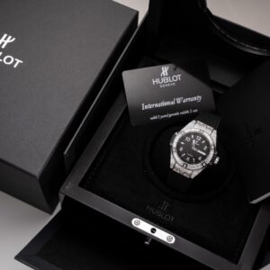 Đồng Hồ Hublot Big Bang One Click Đính Đá Rep 11 Màu Đen 39mm (1)