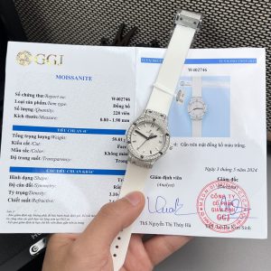 Đồng Hồ Hublot Nữ Full Kim Cương Moissanite Siêu Cấp Màu Trắng 33mm (1)