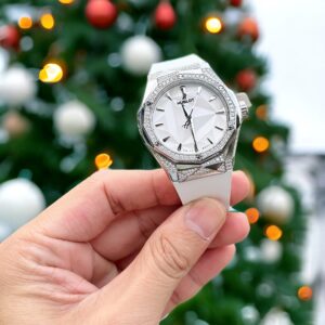 Đồng Hồ Hublot Orlinski Đính Moissanite Demi Màu Trắng 40mm (3)