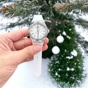 Đồng Hồ Hublot Orlinski Đính Moissanite Demi Màu Trắng 40mm (3)