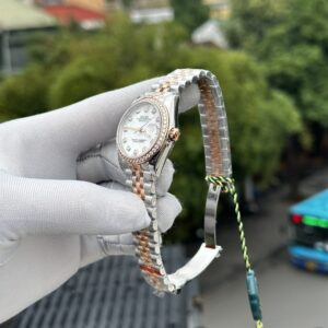 Đồng Hồ Nữ Rolex DateJust Replica 11 Mặt Xà Cừ Đính Đá 31mm (1)