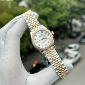 Đồng Hồ Nữ Rolex DateJust Replica 11 Mặt Xà Cừ Đính Đá 31mm (1)