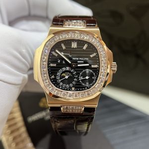 Đồng Hồ Patek Philippe Replica 11 Nautilus 5724R Mặt Xám 3 Dây 40mm (8)