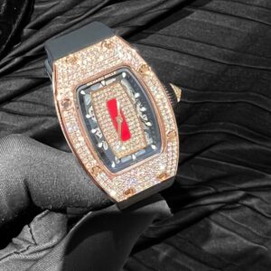 Đồng Hồ Richard Mille RM007 Bọc Vàng Hồng Đính Full Kim Cương Tự Nhiên 36mm (6)