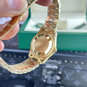 Đồng Hồ Rolex DateJust 278288 Replica 11 Nữ Mặt Số Họa Tiết Hoa Xanh Oliu 31mm (2)