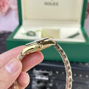 Đồng Hồ Rolex DateJust 278288 Replica 11 Nữ Mặt Số Họa Tiết Hoa Xanh Oliu 31mm (2)