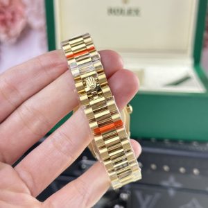 Đồng Hồ Rolex DateJust 278288 Replica 11 Nữ Mặt Số Họa Tiết Hoa Xanh Oliu 31mm (2)