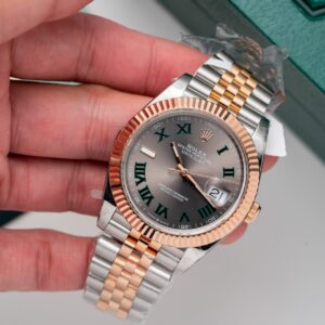 Đồng Hồ Rolex DateJust Bọc Vàng Hồng Mặt Wimbledon GM Factory 36mm (2)