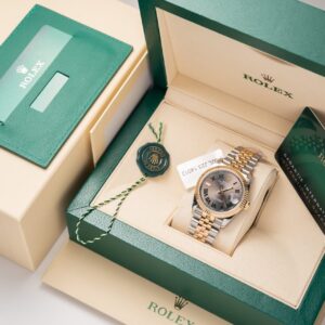 Đồng Hồ Rolex DateJust Bọc Vàng Vàng Mặt Wimbledon Nhà Máy GM 36mm (2)