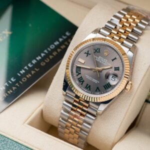 Đồng Hồ Rolex DateJust Bọc Vàng Vàng Mặt Wimbledon Nhà Máy GM 36mm (2)
