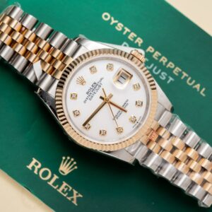 Đồng Hồ Rolex DateJust Mặt Xà Cừ Bọc Vàng Thật Nhà Máy GM 36mm (4)