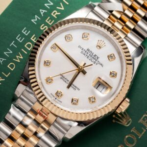 Đồng Hồ Rolex DateJust Mặt Xà Cừ Bọc Vàng Thật Nhà Máy GM 36mm (4)