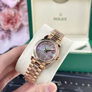 Đồng Hồ Rolex DateJust Rose Gold 178275 Nữ Mặt Xà Cừ Tím Replica 11 31mm (2)